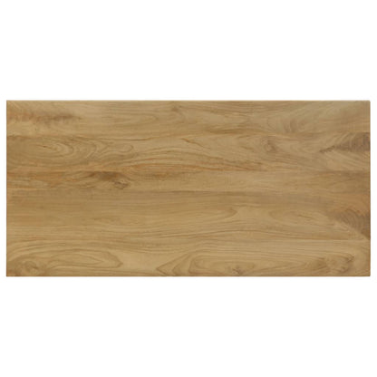 Mesa de jantar 115x55x76 cm madeira de mangueira maciça e aço