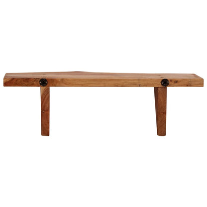 Prateleiras de parede 2 pcs 60x20x18cm madeira de acácia maciça
