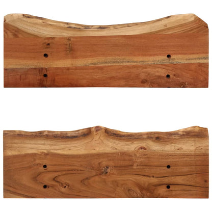Prateleiras de parede 2 pcs 60x20x18cm madeira de acácia maciça