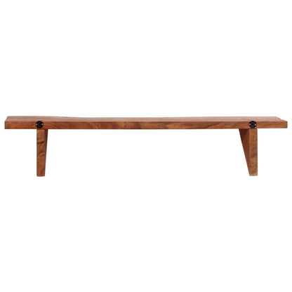 Prateleiras de parede 2 pcs 90x20x18cm madeira de acácia maciça