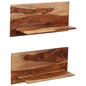 Prateleiras de parede 2 pcs 58x26x20cm madeira acácia maciça