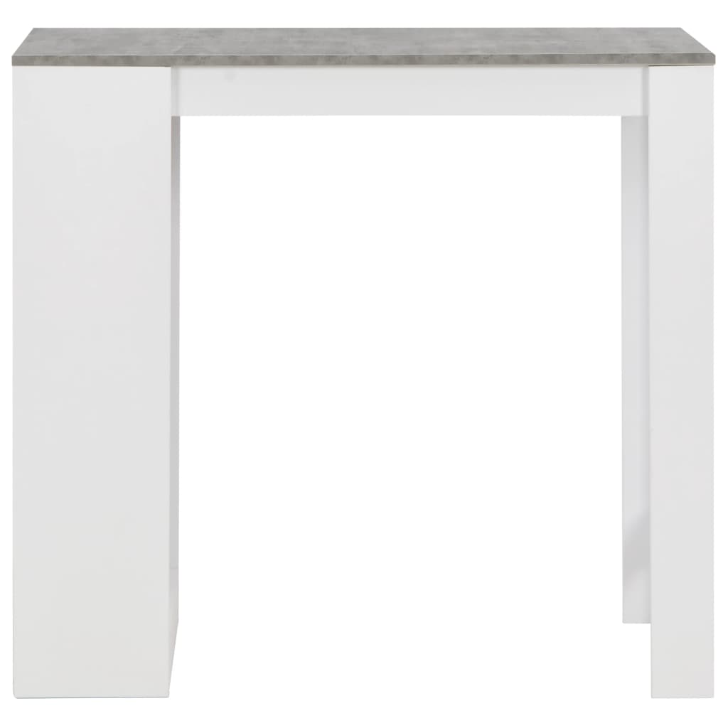Mesa de bar com prateleira branco 110x50x103 cm