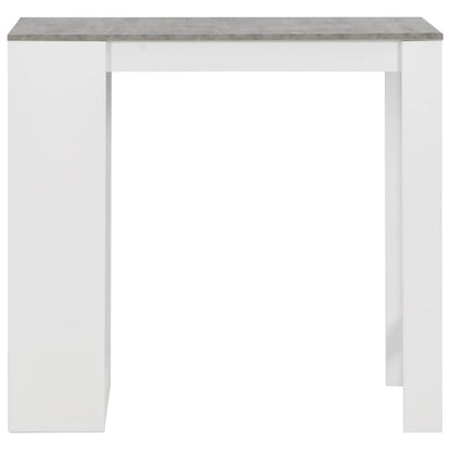Mesa de bar com prateleira branco 110x50x103 cm