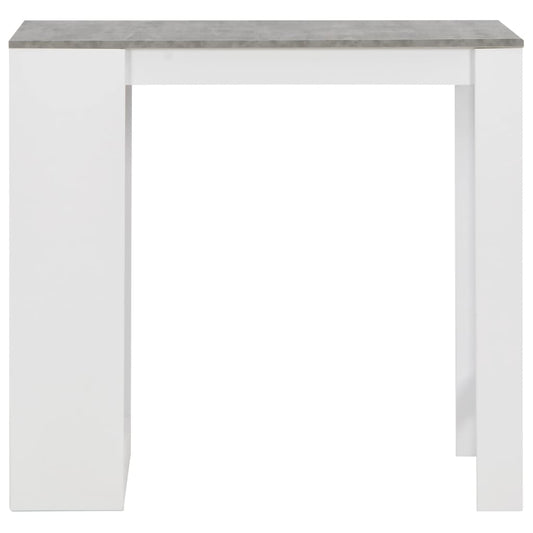 Mesa de bar com prateleira branco 110x50x103 cm
