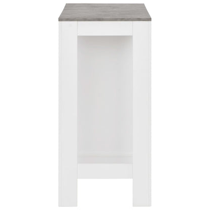 Mesa de bar com prateleira branco 110x50x103 cm