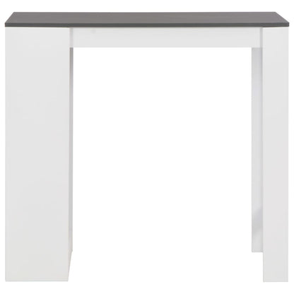 Mesa de bar com prateleira branco 110x50x103 cm