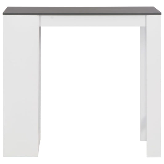 Mesa de bar com prateleira branco 110x50x103 cm