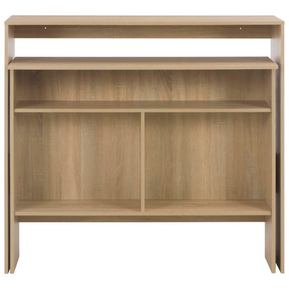 Mesa de bar com 2 tampos carvalho 130x40x120 cm