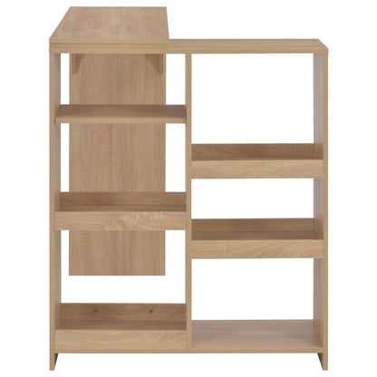 Mesa de bar com prateleira movível carvalho 138x39x110 cm