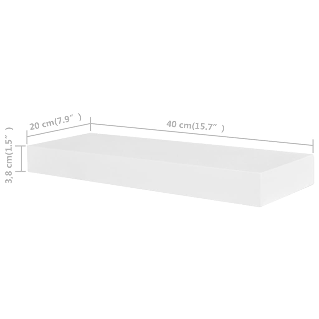 Prateleiras de parede 4 pcs branco 40 cm