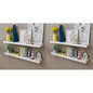 Prateleiras de parede 4 pcs branco 100 cm