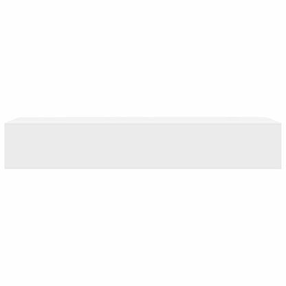 Prateleiras de parede suspensas com gavetas 2 pcs branco 48 cm