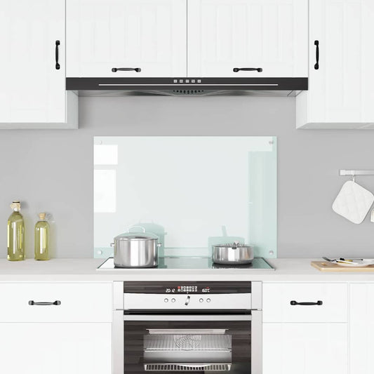 Painel anti-salpicos de cozinha 90x60 cm vidro temperado branco