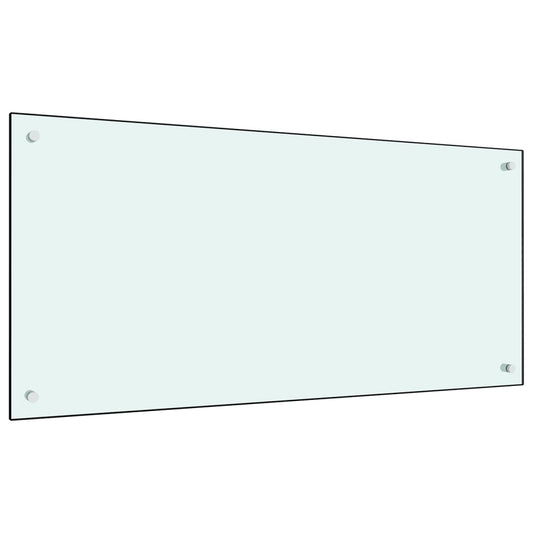 Painel anti-salpicos de cozinha 100x50cm vidro temperado branco