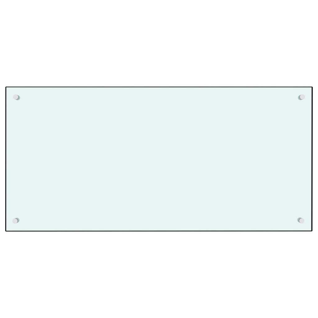 Painel anti-salpicos de cozinha 100x50cm vidro temperado branco