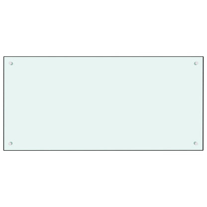 Painel anti-salpicos de cozinha 100x50cm vidro temperado branco