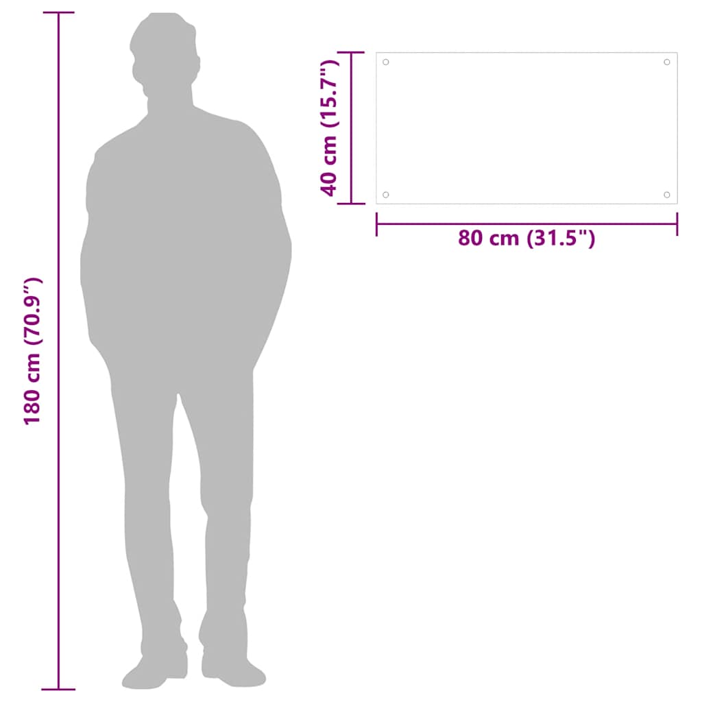Painel anti-salpicos cozinha 80x40 cm vidro temp. transparente