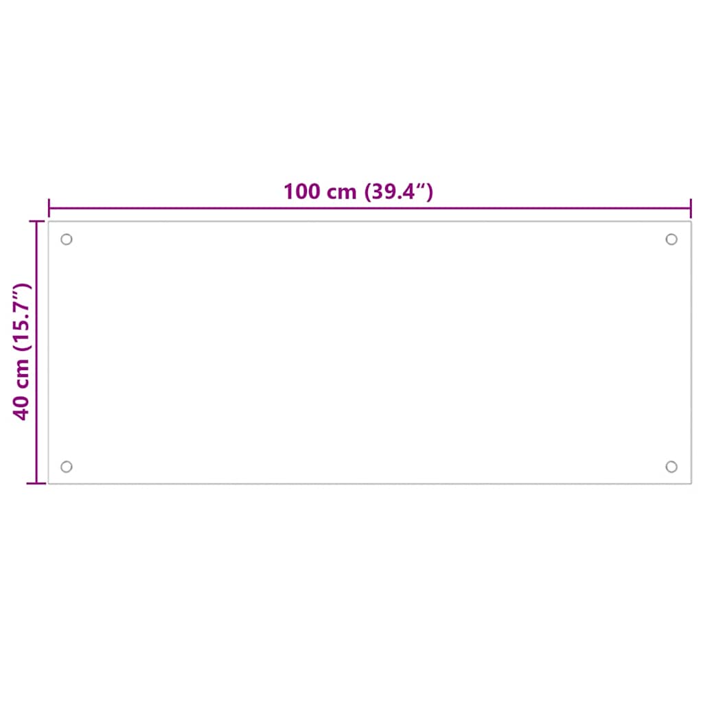Painel anti-salpicos cozinha 100x40 cm vidro temp. transparente