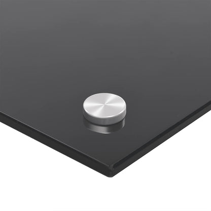 Painel anti-salpicos de cozinha 70x50 cm vidro temperado preto