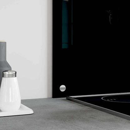 Painel anti-salpicos de cozinha 90x50 cm vidro temperado preto