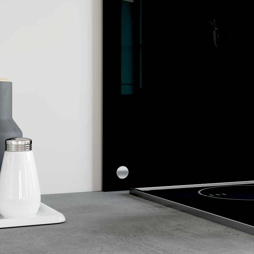 Painel anti-salpicos de cozinha 90x60 cm vidro temperado preto