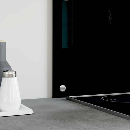 Painel anti-salpicos de cozinha 90x60 cm vidro temperado preto