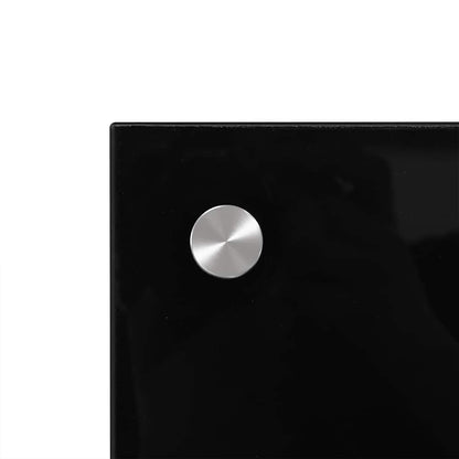 Painel anti-salpicos de cozinha 90x60 cm vidro temperado preto