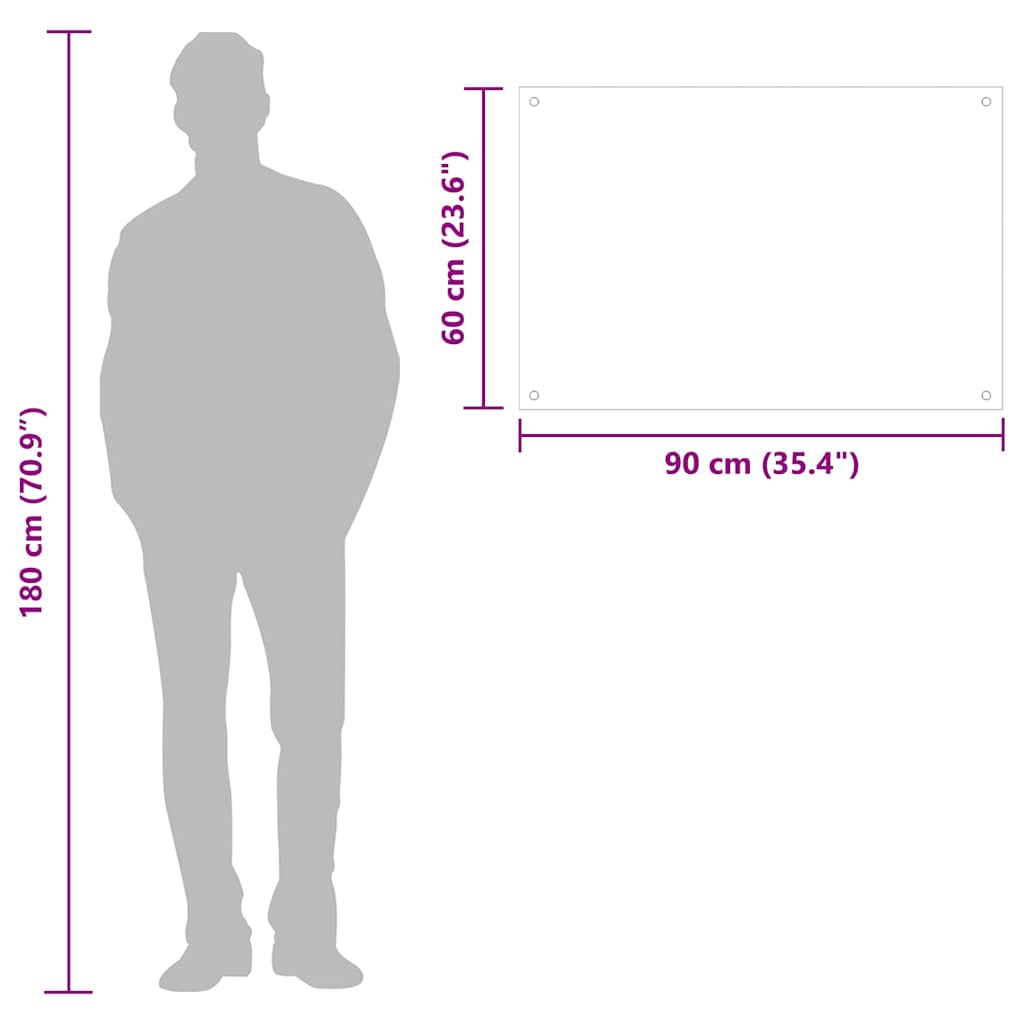 Painel anti-salpicos de cozinha 90x60 cm vidro temperado preto