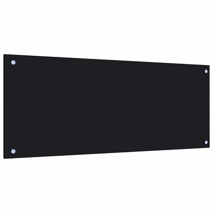 Painel anti-salpicos de cozinha 100x40 cm vidro temperado preto