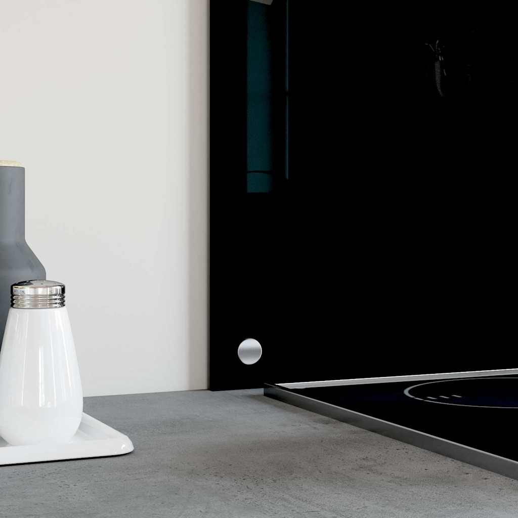 Painel anti-salpicos de cozinha 100x50 cm vidro temperado preto