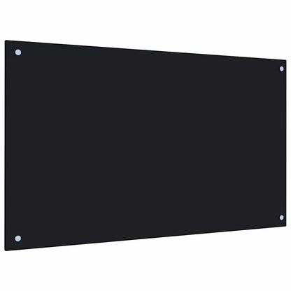 Painel anti-salpicos de cozinha 100x60 cm vidro temperado preto