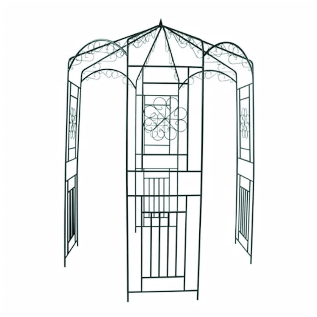 Arco de jardim 250 cm verde escuro