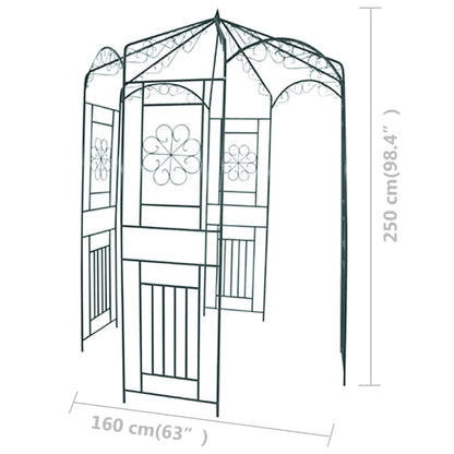 Arco de jardim 250 cm verde escuro