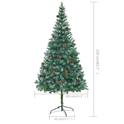 Árvore de Natal artificial com pinhas 210 cm