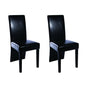 Cadeiras de jantar 2 pcs couro artificial preto