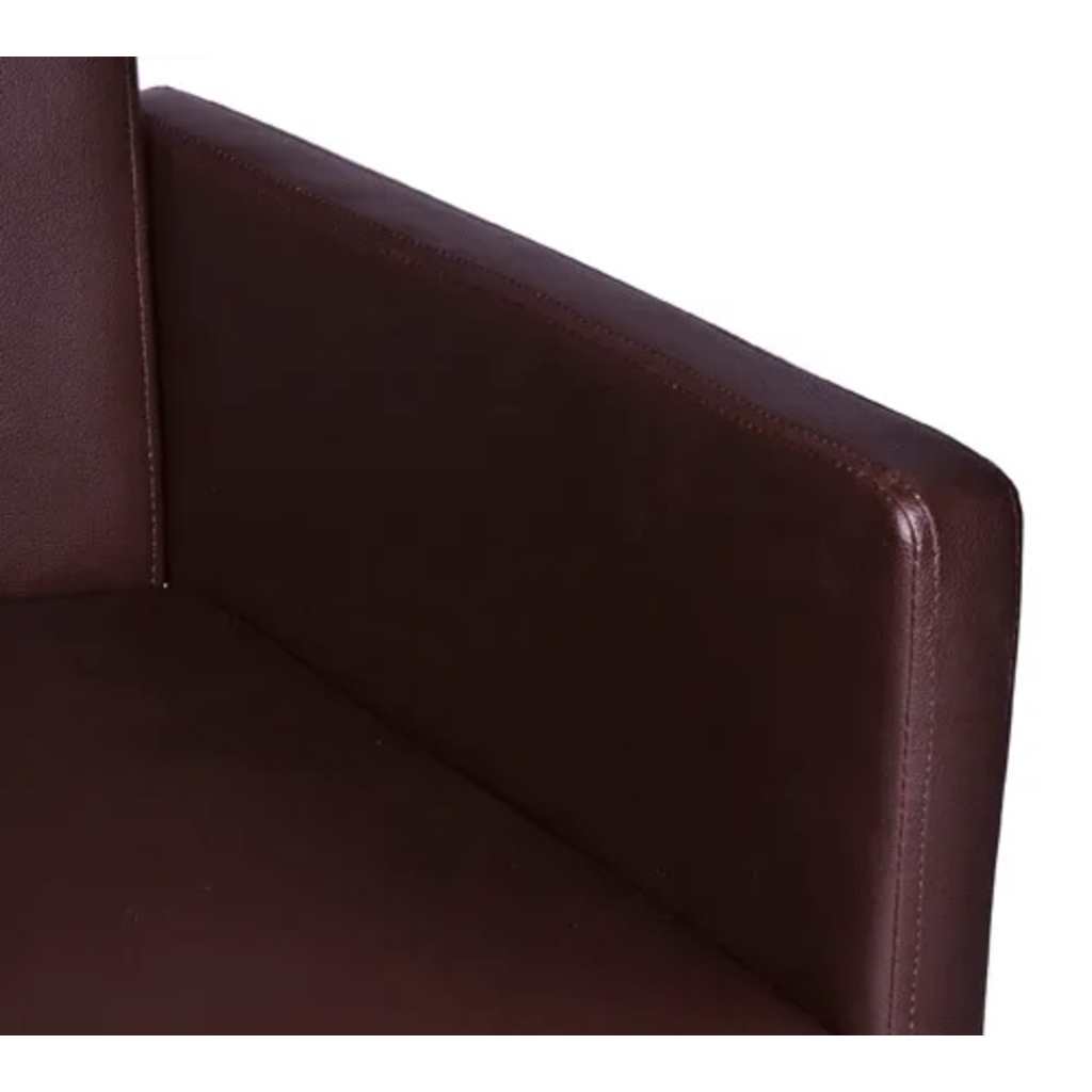 Cadeiras de jantar 2 pcs couro artificial castanho