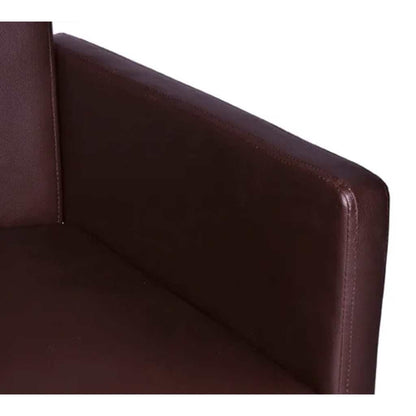 Cadeiras de jantar 2 pcs couro artificial castanho
