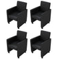 Cadeiras de jantar 4 pcs couro artificial preto