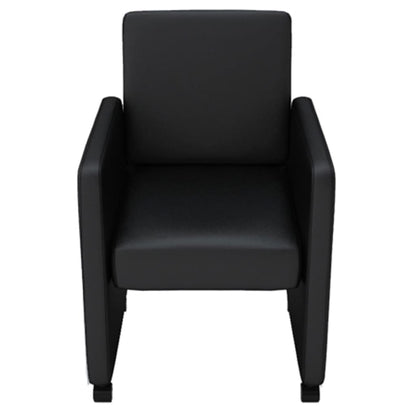 Cadeiras de jantar 4 pcs couro artificial preto