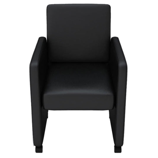 Cadeiras de jantar 4 pcs couro artificial preto