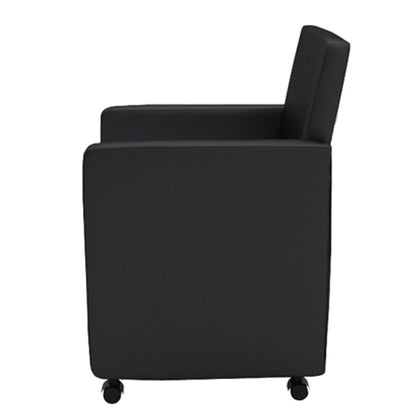 Cadeiras de jantar 4 pcs couro artificial preto
