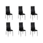 Cadeiras de jantar 6 pcs couro artificial preto