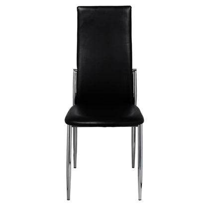 Cadeiras de jantar 6 pcs couro artificial preto