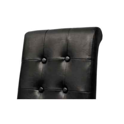 Cadeiras de jantar 2 pcs couro artificial preto