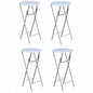 Mesas de bar 4 pcs com tampo MDF branco