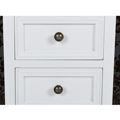 Mesas-de-cabeceira com 2 gavetas 2 pcs MDF branco