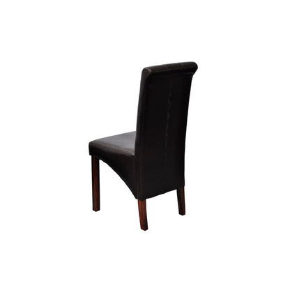 Cadeiras de jantar 4 pcs couro artificial preto