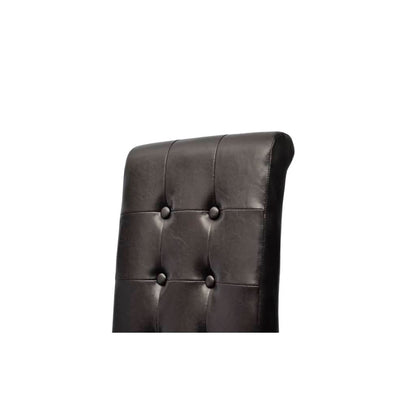 Cadeiras de jantar 4 pcs couro artificial preto