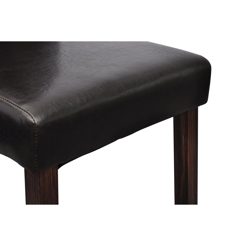 Cadeiras de jantar 4 pcs couro artificial preto