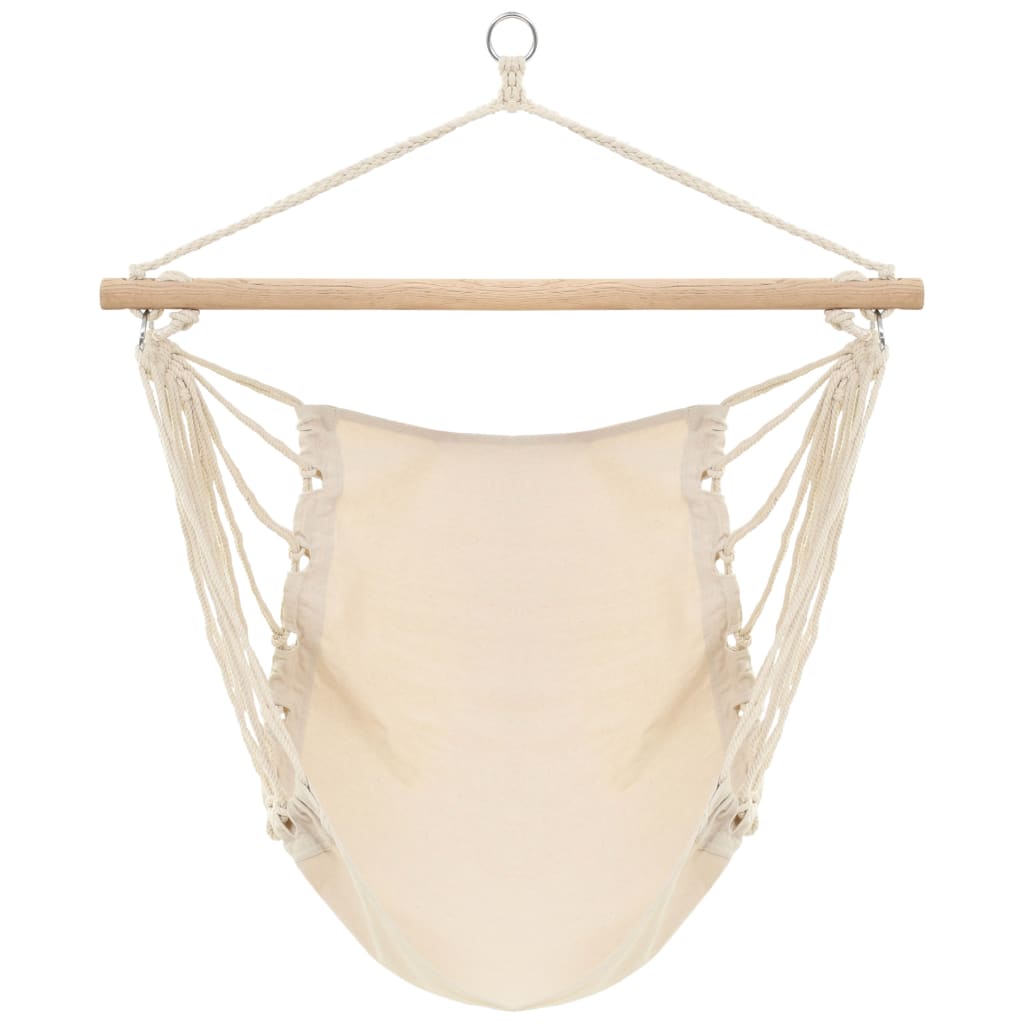 Cadeira de baloiçar/rede grande tecido branco creme